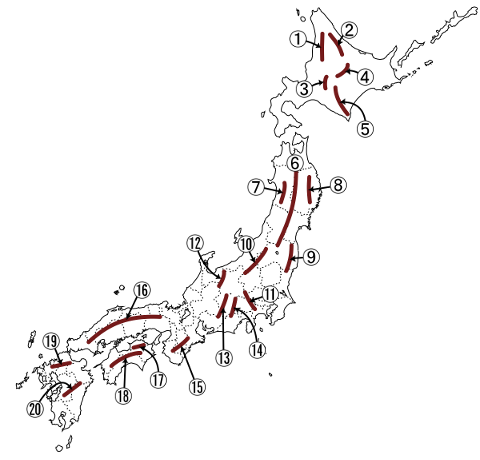 山地 山脈 地図問題